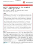 Báo cáo y học: An RNAi in silico approach to find an optimal shRNA cocktail against HIV-1