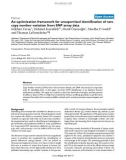 Báo cáo y học: An optimization framework for unsupervised identification of rare copy number variation from SNP array data.