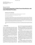 Báo cáo hóa học: Research Article A Generalized Algorithm for Blind Channel Identiﬁcation with Linear Redundant Precoders