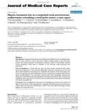 Báo cáo y học: Massive hematuria due to a congenital renal arteriovenous malformation mimicking a renal pelvis tumor: a case report