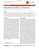 Báo cáo khoa học: Renal cell cancer without a renal primary