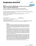 Báo cáo y học: Microarray identifies ADAM family members as key responders to TGF-β1 in alveolar epithelial cells