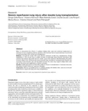 Báo cáo y học: Severe reperfusion lung injury after double lung transplantation