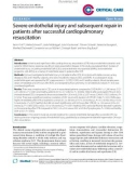 Báo cáo y học: Severe endothelial injury and subsequent repair in patients after successful