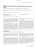 Báo cáo y học: Severe influenza A (H1N1)v in patients without any known risk factor