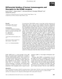 Báo cáo khoa học: Differential binding of human immunoagents and Herceptin to the ErbB2 receptor