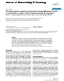 báo cáo khoa học: Complete clinical response of metastatic hepatocellular carcinoma to sorafenib in a patient with hemochromatosis: A case report