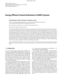 Báo cáo hóa học: Energy-Efﬁcient Channel Estimation in MIMO Systems