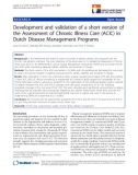 báo cáo khoa học: Development and validation of a short version of the Assessment of Chronic Illness Care (ACIC) in Dutch Disease Management Programs