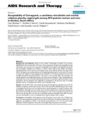 Báo cáo y học: Acceptability of Carraguard, a candidate microbicide and methyl cellulose placebo vaginal gels among HIV-positive women and men in Durban, South Africa