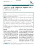 Báo cáo y học: The elderly in the psychiatric emergency service (PES); a descriptive study