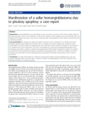 báo cáo khoa học: Manifestation of a sellar hemangioblastoma due to pituitary apoplexy: a case report