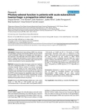 Báo cáo y học: Pituitary-adrenal function in patients with acute subarachnoid haemorrhage: a prospective cohort study