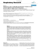 Báo cáo y học: Deficiency in type 1 insulin-like growth factor receptor in mice protects against oxygen-induced lung injury