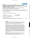 Báo cáo y học: Release of extraction-resistant mRNA in stationary phase Saccharomyces cerevisiae produces a massive increase in transcript abundance in response to stress