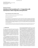 Báo cáo hóa học: Research Article Variation in the Correlation of G + C Composition with Synonymous Codon Usage Bias among Bacteria