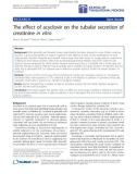 Báo cáo hóa học: The effect of acyclovir on the tubular secretion of creatinine in vitro