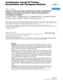 Báo cáo y học: Injury severity and serum amyloid A correlate with plasma oxidation-reduction potential in multi-trauma patients: a retrospective analysis