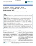 Báo cáo khoa học: Dysphagia in head and neck cancer patients following intensity modulated radiotherapy (IMRT)