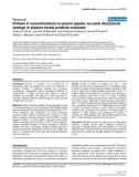 Báo cáo y học: Protein C concentrations in severe sepsis: an early directional change in plasma levels predicts outcome