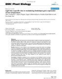 báo cáo khoa học: Light has a specific role in modulating Arabidopsis gene expression at low temperature