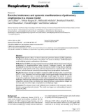 Báo cáo y học: Exercise intolerance and systemic manifestations of pulmonary emphysema in a mouse model