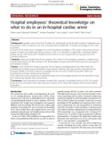 Báo cáo y học: Hospital employees' theoretical knowledge on what to do in an in-hospital cardiac arrest