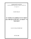 Tóm tắt Luận văn Thạc sĩ Triết học: Tư tưởng của Khổng Tử về nhân qua mối quan hệ giữa ái nhân và tri nhân