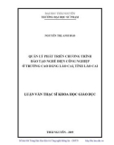 Luận văn Thạc sĩ Khoa học giáo dục: Quản lý phát triển chương trình đào tạo nghề Điện công nghiệp ở trường cao đẳng Lào Cai, tỉnh Lào Cai