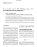 Báo cáo hóa học: Geometrical Interpretation of the PCA Subspace Approach for Overdetermined Blind Source Separation