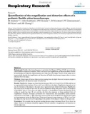 Báo cáo y học: Quantification of the magnification and distortion effects of a pediatric flexible video-bronchoscope