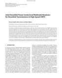 Báo cáo hóa học: Joint Downlink Power Control and Multicode Receivers for Downlink Transmissions in High Speed UMTS