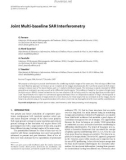 Báo cáo hóa học: Joint Multi-baseline SAR Interferometry