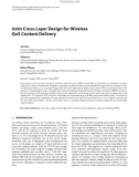 Báo cáo hóa học: Joint Cross-Layer Design for Wireless QoS Content Delivery