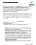 Báo cáo khoa học: Radical stereotactic radiosurgery with real-time tumor motion tracking in the treatment of small peripheral lung tumors