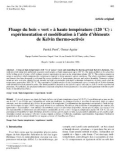 Báo cáo toán học: Fluage du bois « vert » à haute température (120 °C) : expérimentation et modélisation à l'aide d'éléments