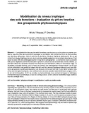 Báo cáo khoa học: Modélisation du niveau trophique des sols forestiers : évaluation du pH en fonction des groupements phytosociologiques