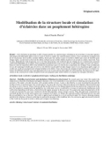 Báo cáo khoa học: Modélisation de la structure locale et simulation d'éclaircies dans un peuplement hétérogèn