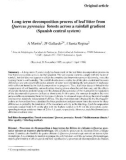 Báo cáo khoa học: Long-term decomposition process of leaf litter from Quercus pyrenaica forests across a rainfall gradient (Spanish central system)