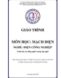 Giáo trình Mạch điện (Nghề: Điện công nghiệp - Trình độ CĐ/TC) - Trường Cao đẳng Nghề An Giang