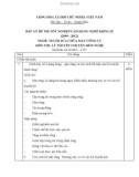 Đáp án đề thi tốt nghiệp cao đẳng nghề khóa 3 (2009-2012) - Nghề: Nguội sửa chữa máy công cụ - Môn thi: Lý thuyết chuyên môn nghề - Mã đề thi: DA SCMCC-LT37