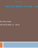 Bài giảng Truyền động vít me - đai ốc