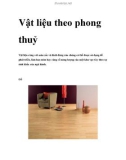 Vật liệu theo phong thuỷ