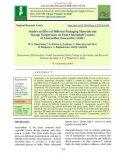 Studies on effect of different packaging materials and storage temperature on total chlorophyll content of amaranthus (Amaranthus viridis)