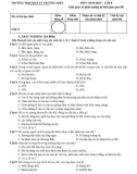 Đề thi học kì 1 môn Sinh học lớp 8 năm 2022-2023 có đáp án - Trường TH&THCS Lý Thường Kiệt, Hiệp Đức