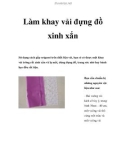 Làm khay vải đựng đồ xinh xắn