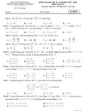 Đề thi HK 2 môn Toán lớp 12 năm 2017-2018 - THPT Phạm Văn Đồng - Mã đề 001