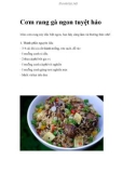 Cơm rang gà ngon tuyệt hảo