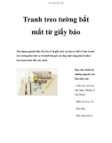 Tranh treo tường bắt mắt từ giấy báo