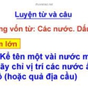 Giáo án điện tử môn Tiếng Việt lớp 3 - Tuần 31: Luyện từ và câu Mở rộng vốn từ: Các nước. Dấu phẩy